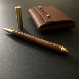 Corporate Set B - Business Card Holder + Wooden Pen