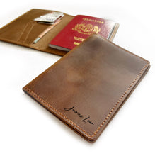 Load image into Gallery viewer, Minimalist Travel Set - Minimalist Passport Holder + Wooden Pen