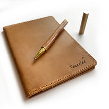 Load image into Gallery viewer, Minimalist Travel Set - Minimalist Passport Holder + Wooden Pen