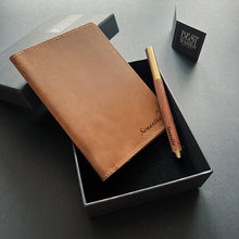 Load image into Gallery viewer, Minimalist Travel Set - Minimalist Passport Holder + Wooden Pen