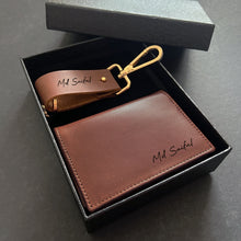 Load image into Gallery viewer, For Him Set A - Stylish Keychain + Bi-Fold Card Wallet