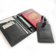 Load image into Gallery viewer, PU Travel Set - PU Passport Holder + PU Luggage Tag
