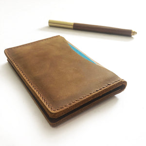 EDC Set B - L-Fold Card Wallet + Wooden Pen