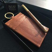 Load image into Gallery viewer, Corporate Set A - Multipurpose Access Card Holder + Wooden Pen