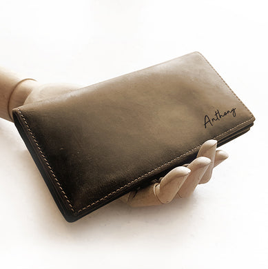 Men's Bi-Fold Long Wallet